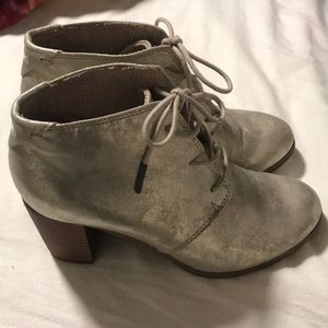 TOMS metallic gold booties!